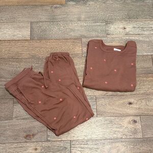 Lou & Grey Oversized Sweater and Jogger Two-Piece Lounge Set XS